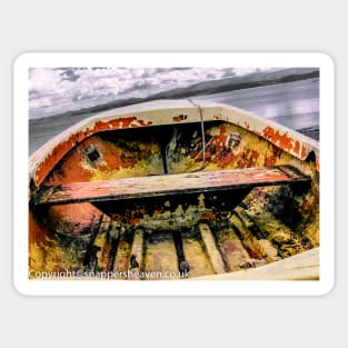 Boat rusting on Anglesey Sticker